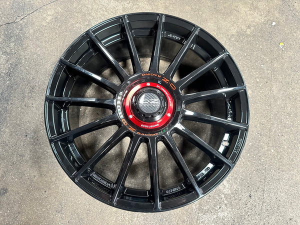 New 19X8.5 ET38 OZ Racing Super Evoluz Rim (4 wheel) Gloss Black 5X112