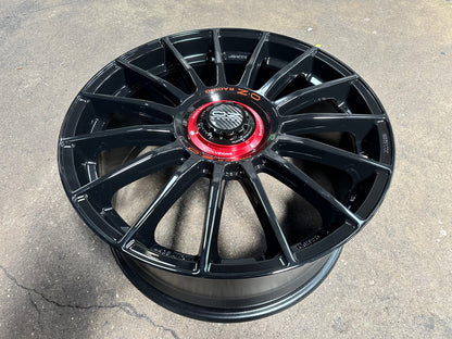 New 19X8.5 ET44 OZ Racing Super Evoluz Rim (4 wheel) Gloss Black 5X112