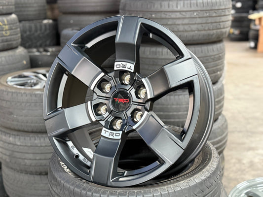 New 18X8 ET25 TRD Japan Rim (4 wheel) Matt Black 6X139.7