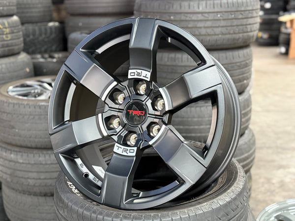 New 18X8 ET25 TRD Japan Rim (4 wheel) Matt Black 6X139.7