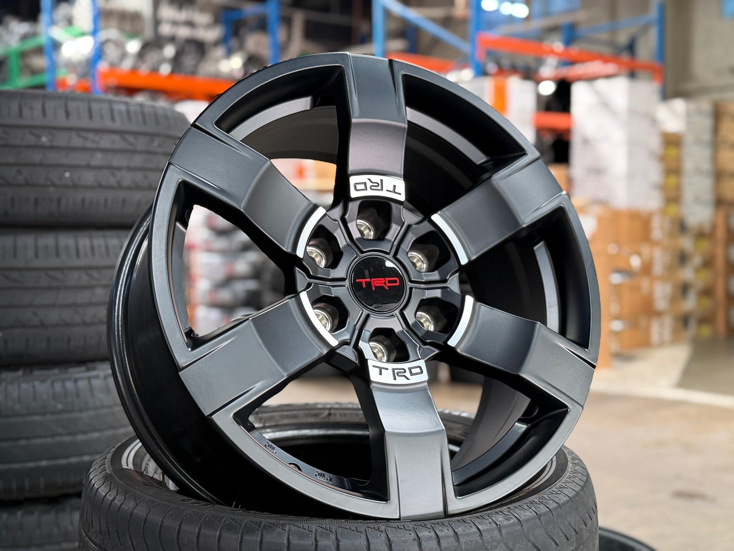 New 18X8 ET25 TRD Japan Rim (4 wheel) Matt Black 6X139.7