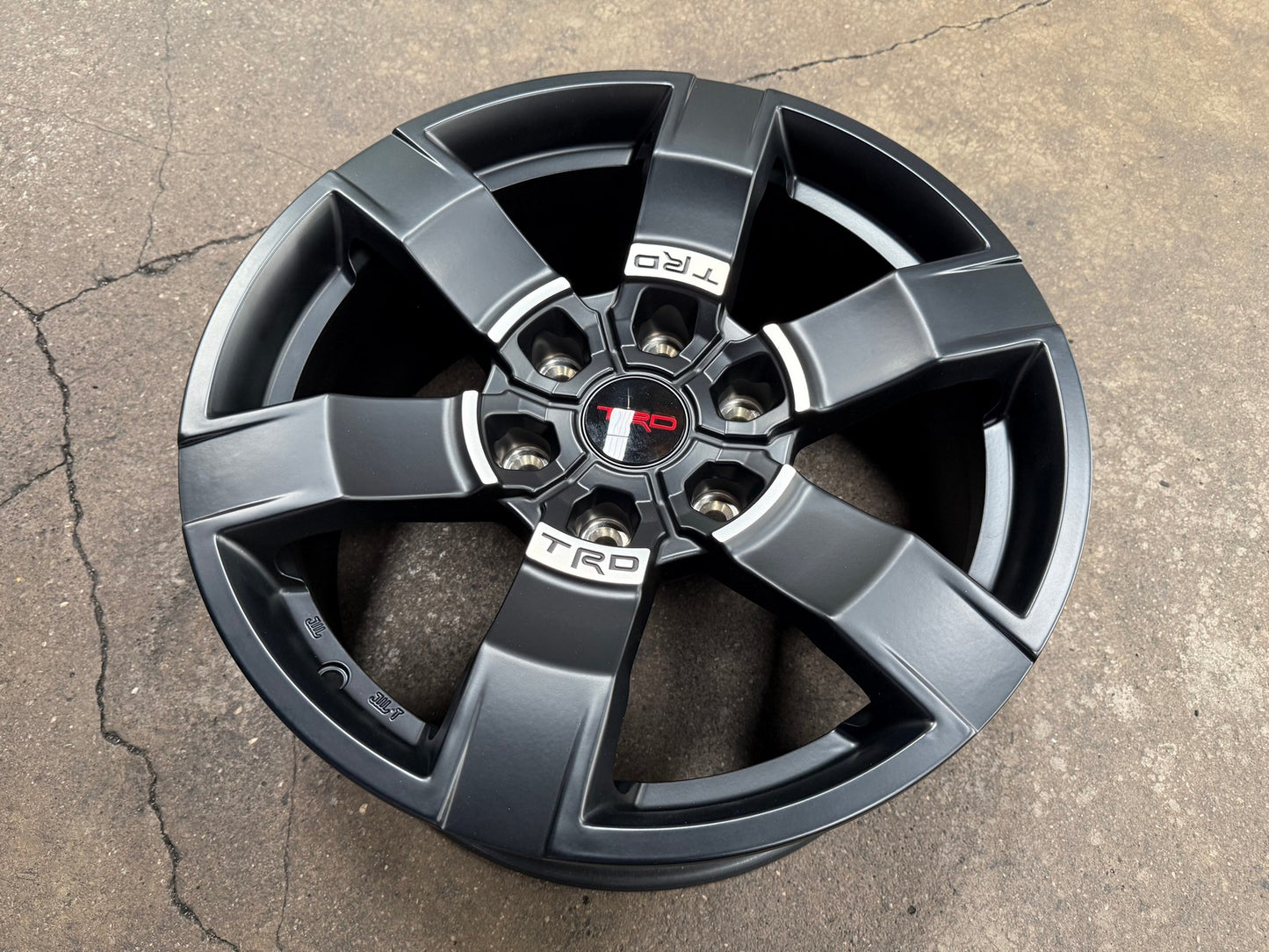 New 18X8 ET25 TRD Japan Rim (4 wheel) Matt Black 6X139.7