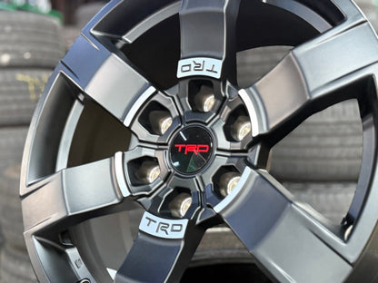 New 18X8 ET25 TRD Japan Rim (4 wheel) Matt Black 6X139.7