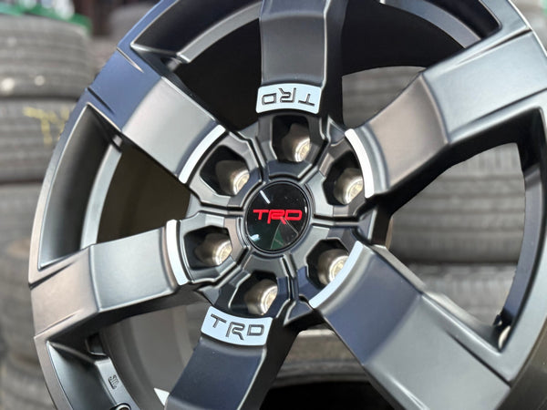 New 18X8 ET25 TRD Japan Rim (4 wheel) Matt Black 6X139.7