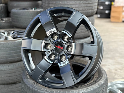 New 17X8 ET25 TRD Japan Rim (4 wheel) Matt Black 6X139.7