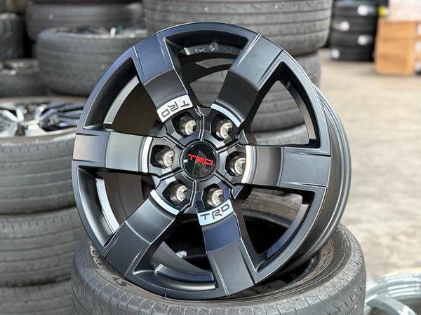 New 17X8 ET25 TRD Japan Rim (4 wheel) Matt Black 6X139.7