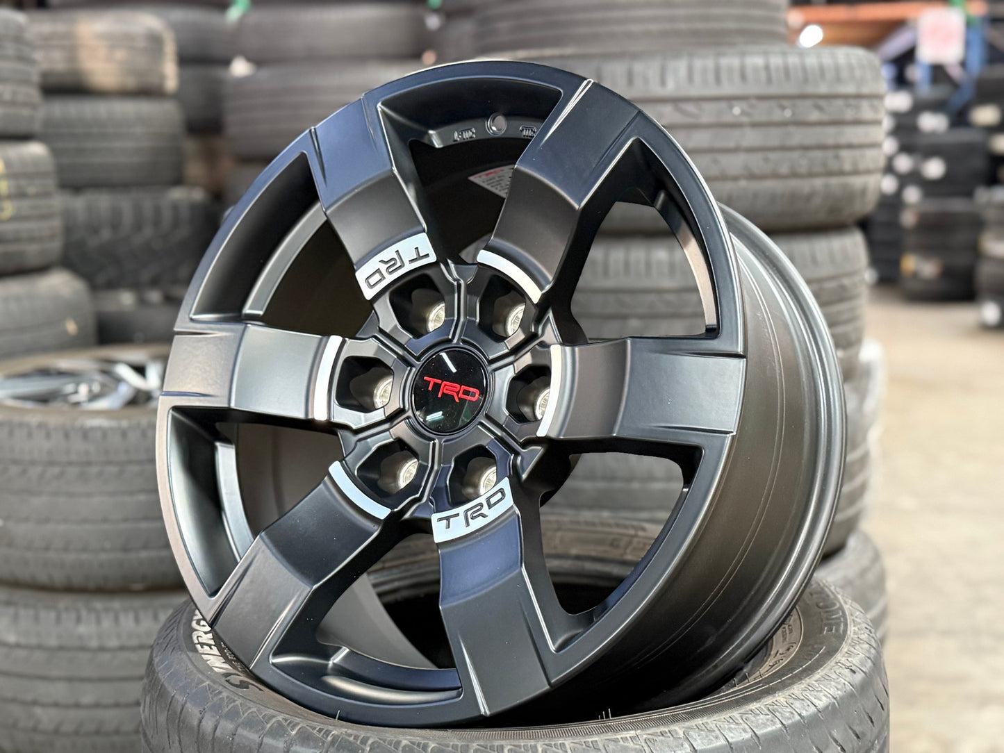 New 17X8 ET25 TRD Japan Rim (4 wheel) Matt Black 6X139.7