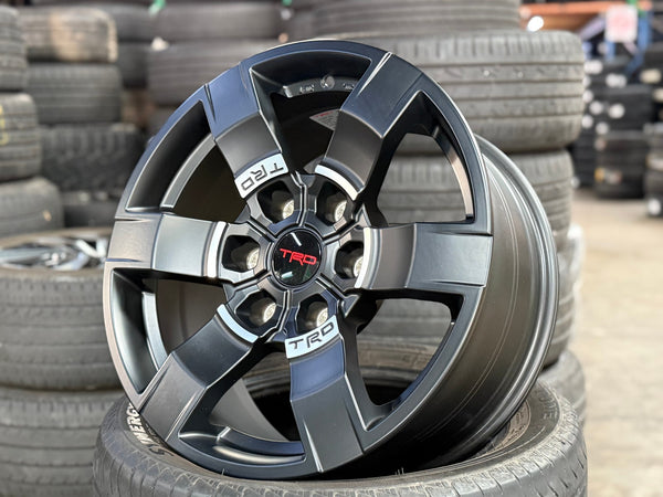 New 17X8 ET25 TRD Japan Rim (4 wheel) Matt Black 6X139.7