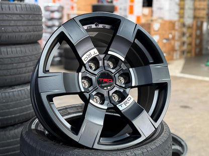 New 17X8 ET25 TRD Japan Rim (4 wheel) Matt Black 6X139.7