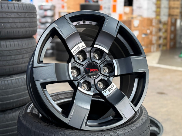 New 17X8 ET25 TRD Japan Rim (4 wheel) Matt Black 6X139.7