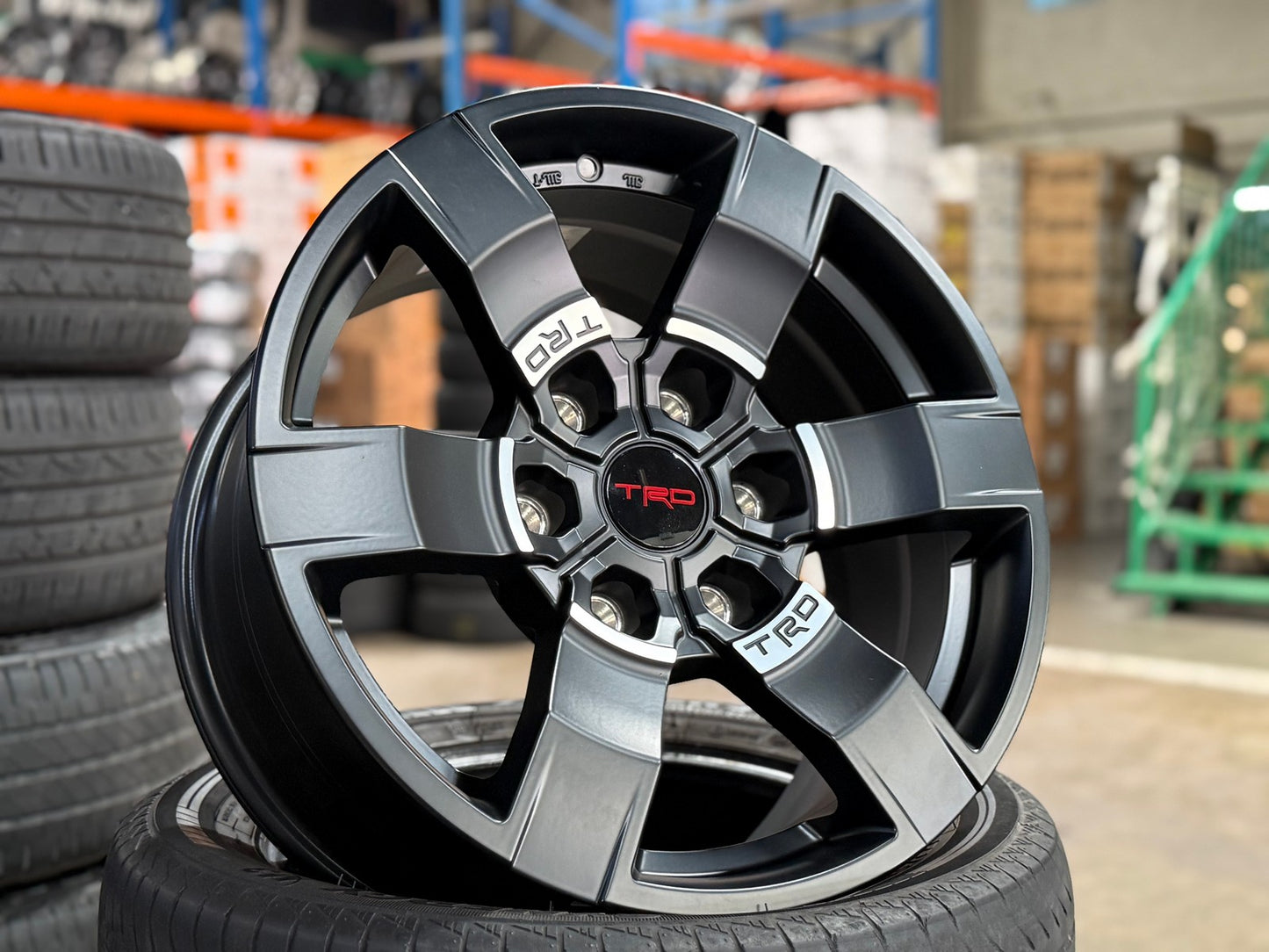 New 17X8 ET25 TRD Japan Rim (4 wheel) Matt Black 6X139.7