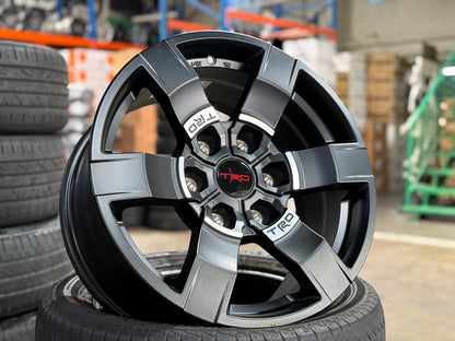 New 17X8 ET25 TRD Japan Rim (4 wheel) Matt Black 6X139.7