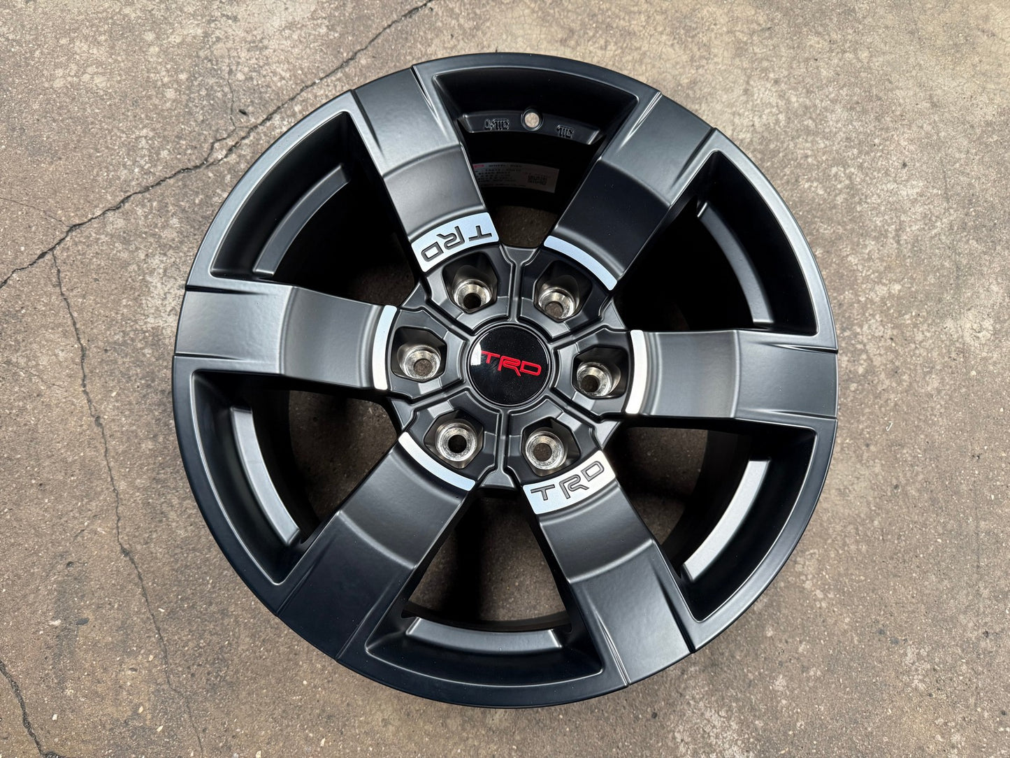 New 17X8 ET25 TRD Japan Rim (4 wheel) Matt Black 6X139.7