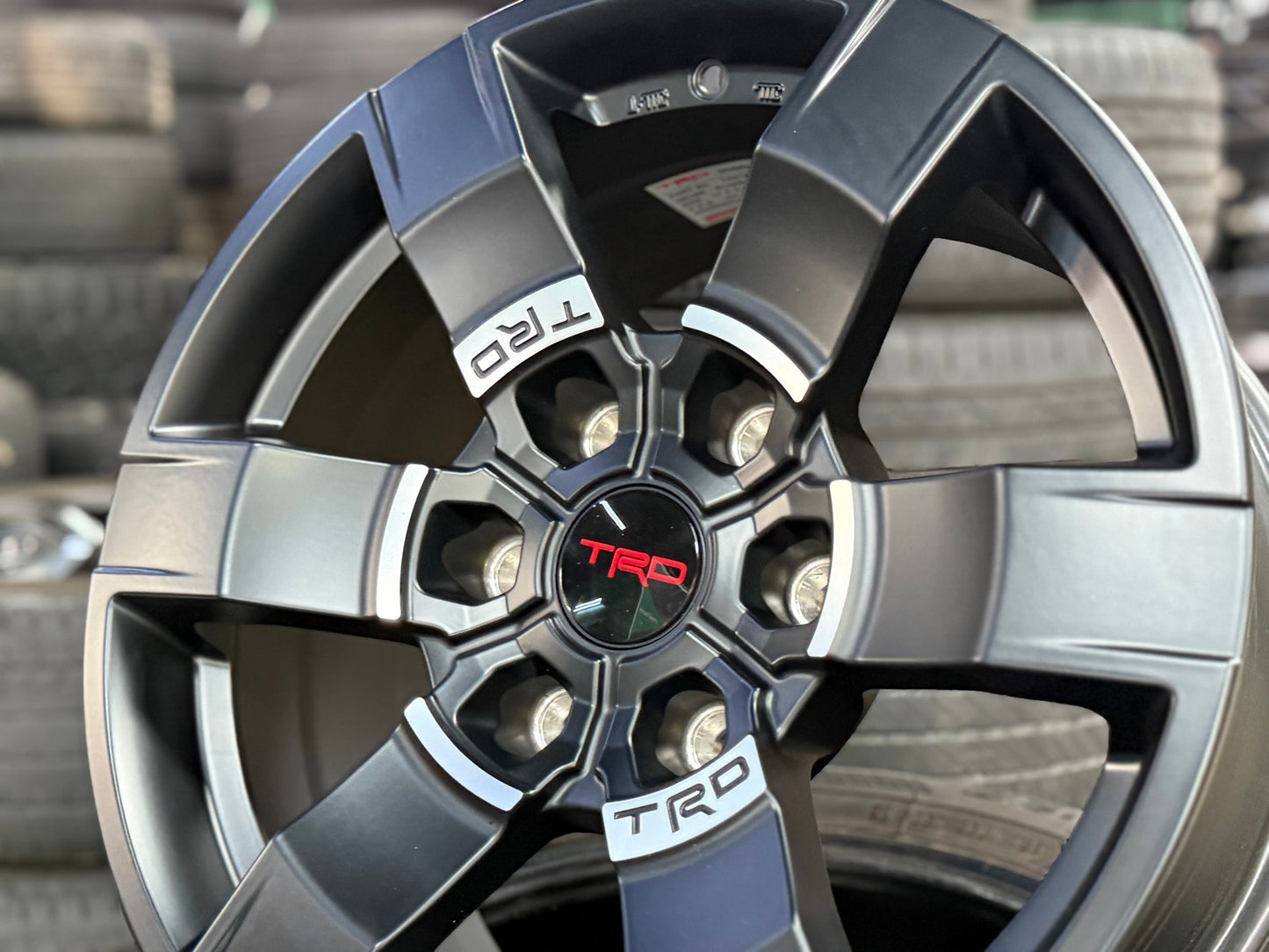 New 17X8 ET25 TRD Japan Rim (4 wheel) Matt Black 6X139.7