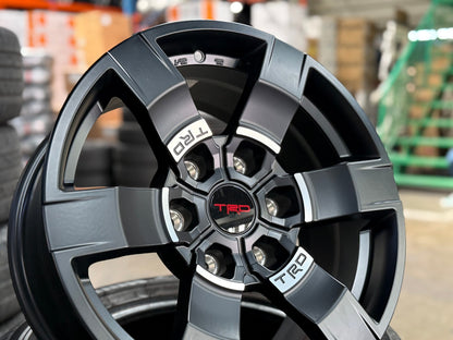 New 17X8 ET25 TRD Japan Rim (4 wheel) Matt Black 6X139.7