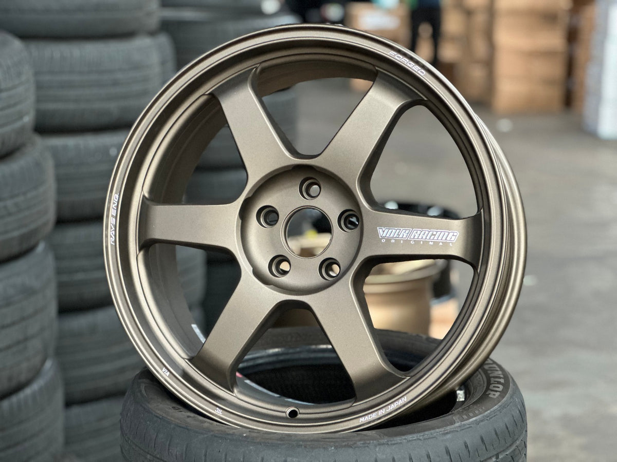 New 19X8.5 ET38 RAYS TE37 Japan Rim (4 wheel) Matt Bronze 5X112