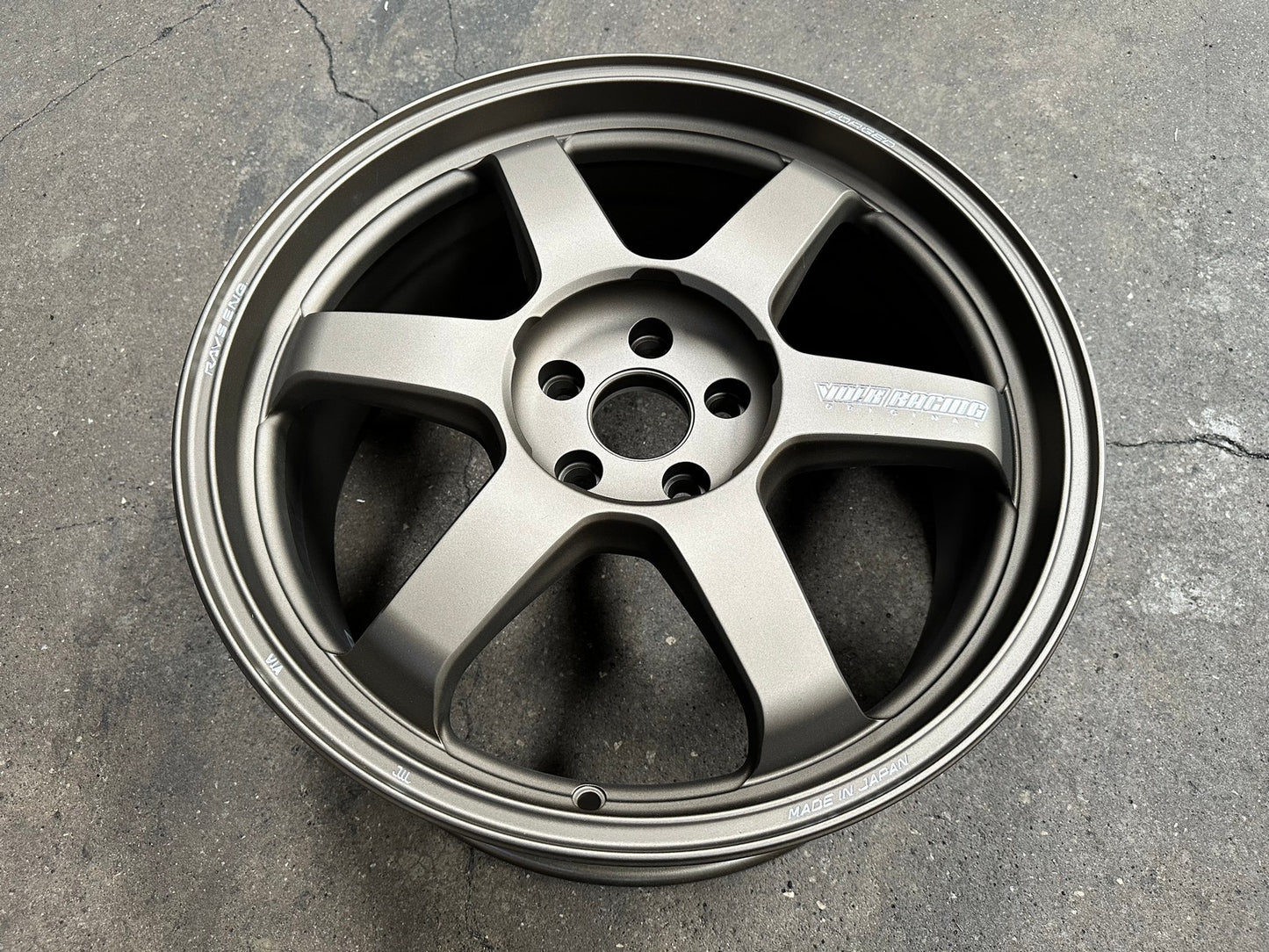 New 19X8.5 ET38 RAYS TE37 Japan Rim (4 wheel) Matt Bronze 5X112