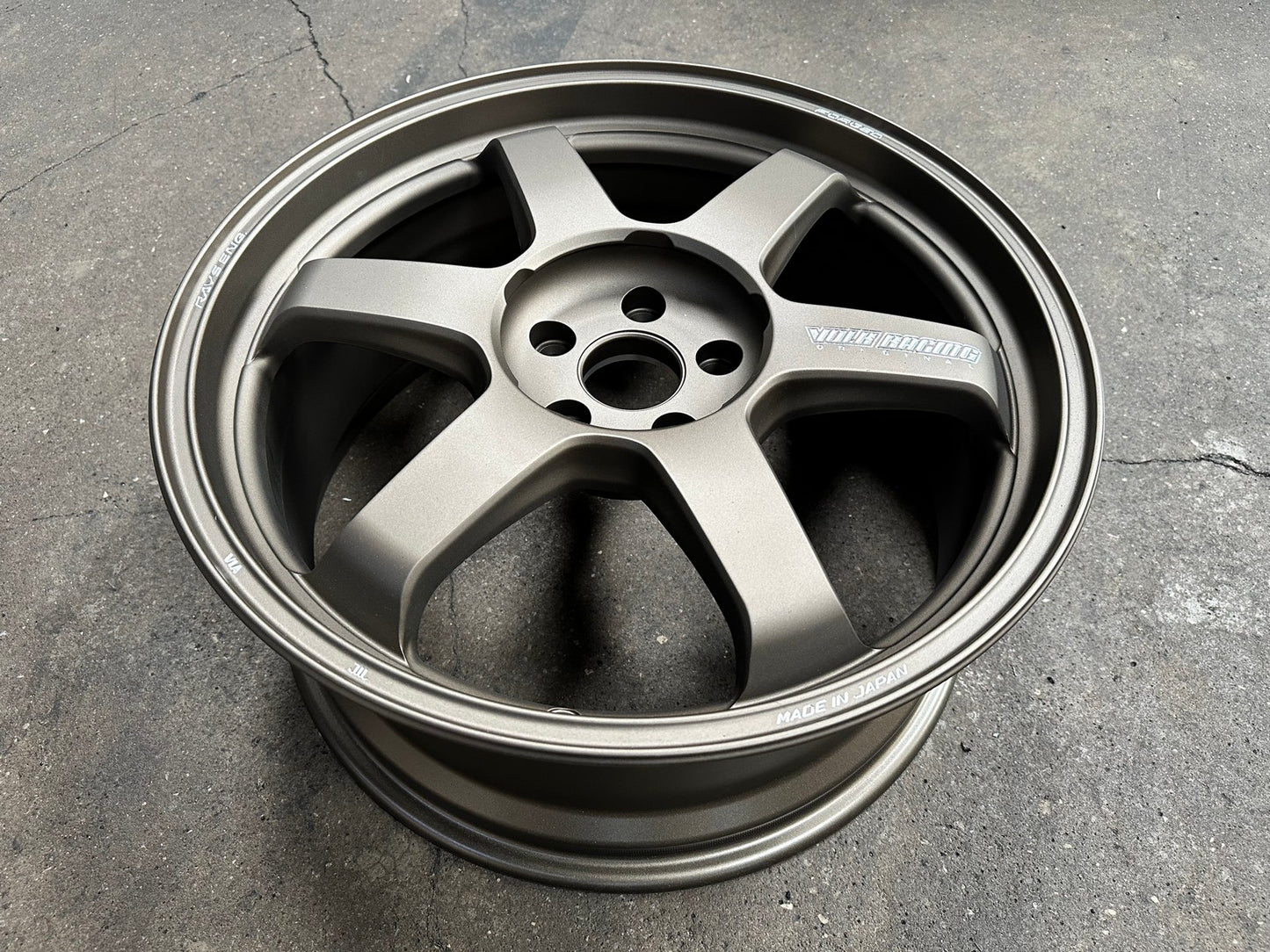 New 19X8.5 ET38 RAYS TE37 Japan Rim (4 wheel) Matt Bronze 5X112