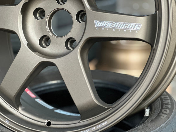 New 19X8.5 ET38 RAYS TE37 Japan Rim (4 wheel) Matt Bronze 5X112