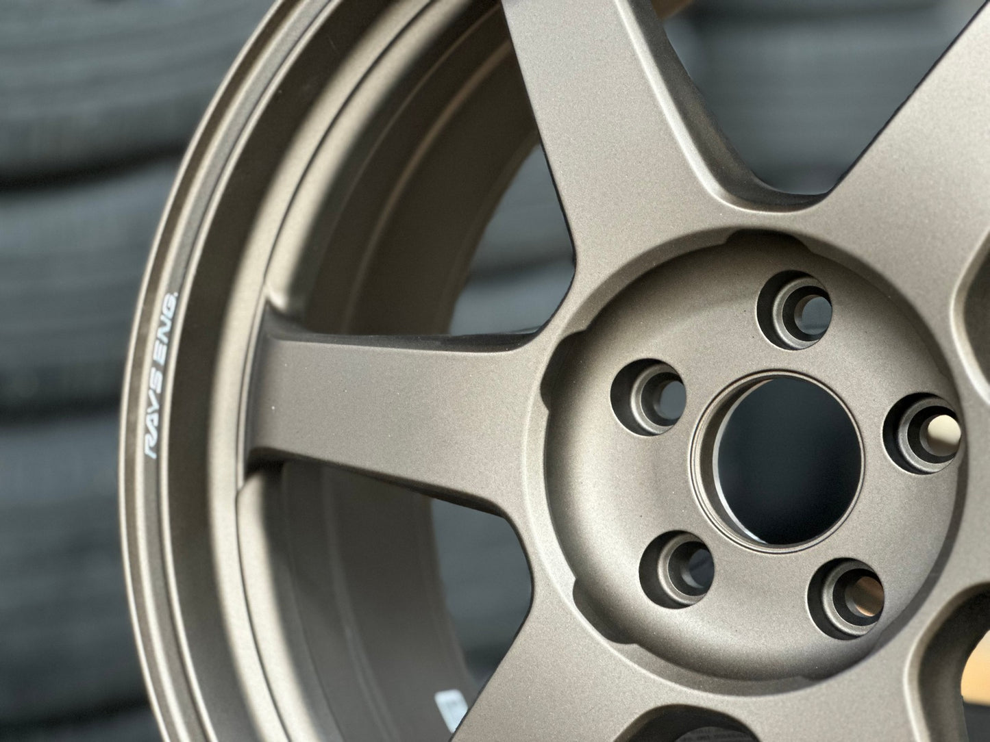 New 19X8.5 ET38 RAYS TE37 Japan Rim (4 wheel) Matt Bronze 5X112