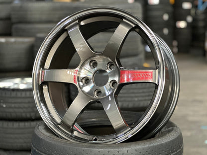 New 18X8.5 ET42 RAYS TE37 SAGA SL Forged Rim (4 wheel) Gloss Gunmetal 5X112