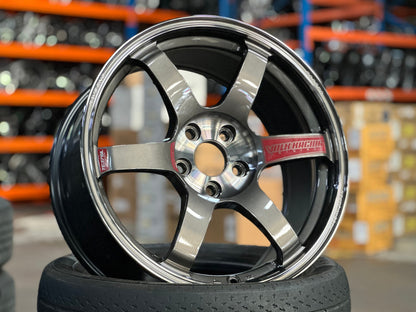 New 18X8.5 ET42 RAYS TE37 SAGA SL Forged Rim (4 wheel) Gloss Gunmetal 5X112