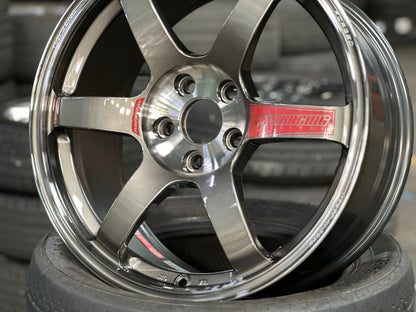 New 18X8.5 ET42 RAYS TE37 SAGA SL Forged Rim (4 wheel) Gloss Gunmetal 5X112