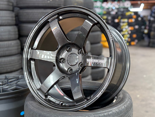 New 18X9.5 ET22 RAYS TE37 SAGA PLUS Rim (4 wheel) Gloss Gunmetal 5X114.3