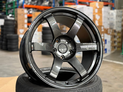 New 18X9.5 ET22 RAYS TE37 SAGA PLUS Rim (4 wheel) Gloss Gunmetal 5X114.3