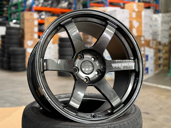 New 18X9.5 ET22 RAYS TE37 SAGA PLUS Rim (4 wheel) Gloss Gunmetal 5X114.3