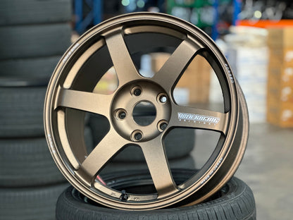 New 18X9.5 ET45 RAYS TE37 SAGA PLUS Rim (4 wheel) Matt Bronze 5X120