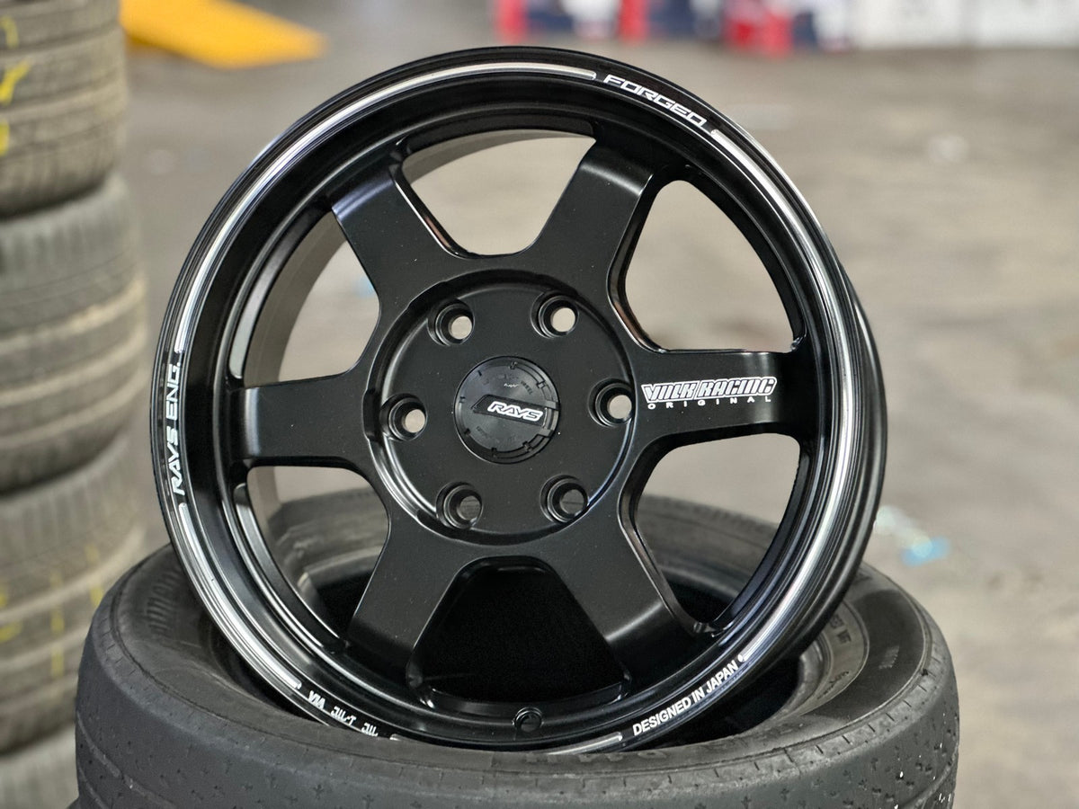 New 16X6.5 ET40 TE37 Design Ultra Rim (4 wheel) Matt Black 6X130