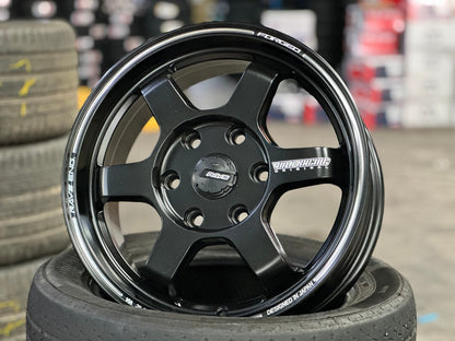 New 16X6.5 ET40 TE37 Design Ultra Rim (4 wheel) Matt Black 6X130