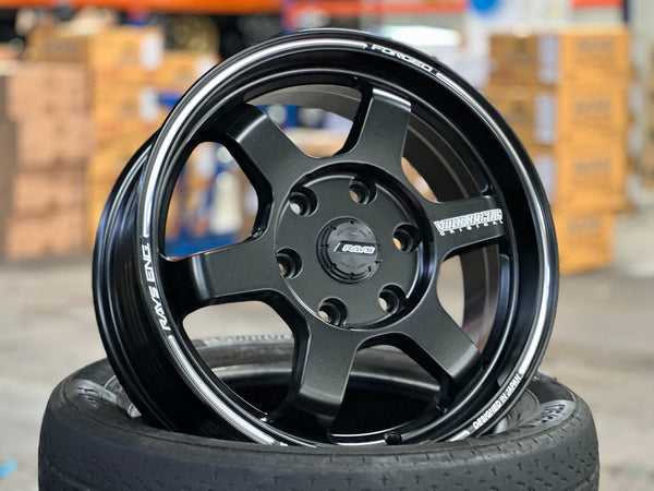 New 16X6.5 ET40 TE37 Design Ultra Rim (4 wheel) Matt Black 6X130