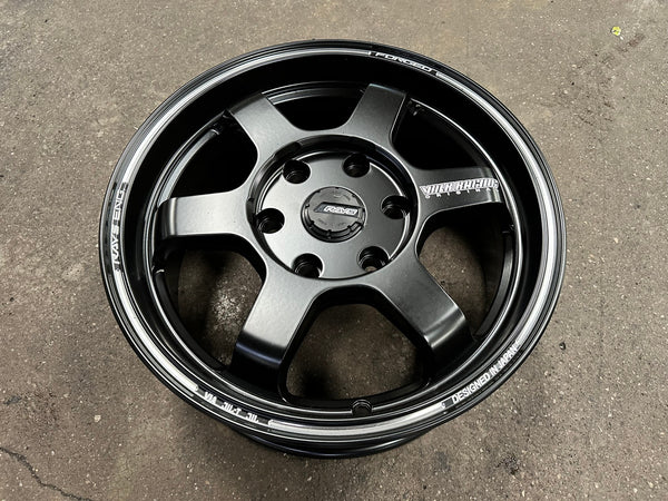 New 16X6.5 ET40 TE37 Design Ultra Rim (4 wheel) Matt Black 6X130