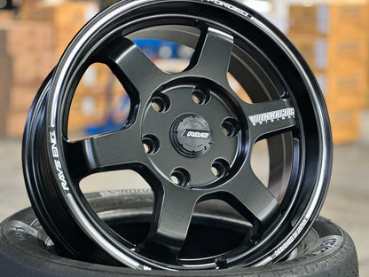 New 16X6.5 ET40 TE37 Design Ultra Rim (4 wheel) Matt Black 6X130