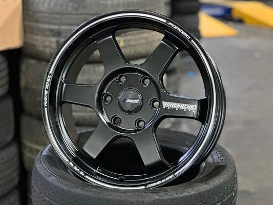 New 17X7 ET35 TE37 Design Ultra Rim (4 wheel) Matt Black 6X130