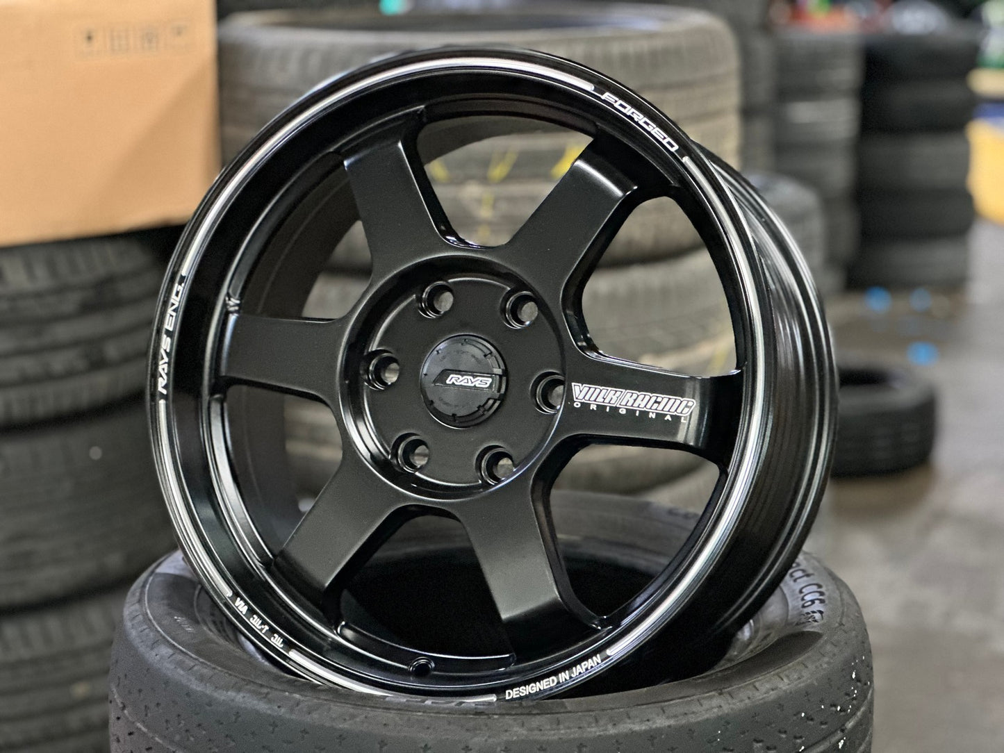 New 17X7 ET35 TE37 Design Ultra Rim (4 wheel) Matt Black 6X130