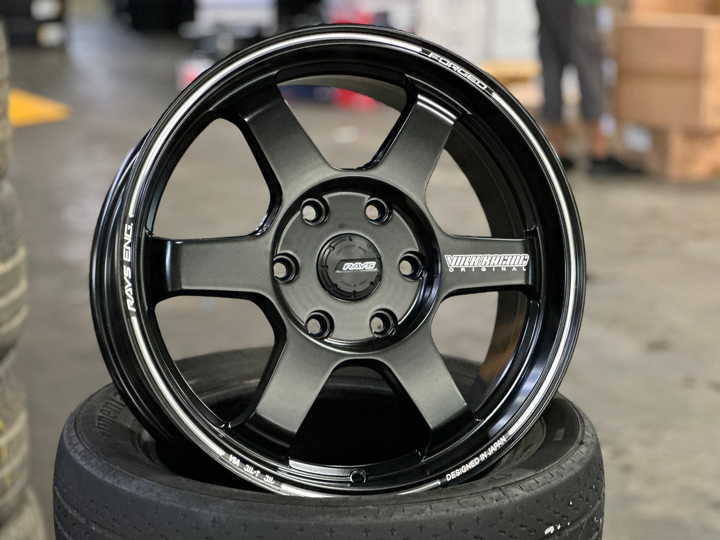 New 17X7 ET35 TE37 Design Ultra Rim (4 wheel) Matt Black 6X130