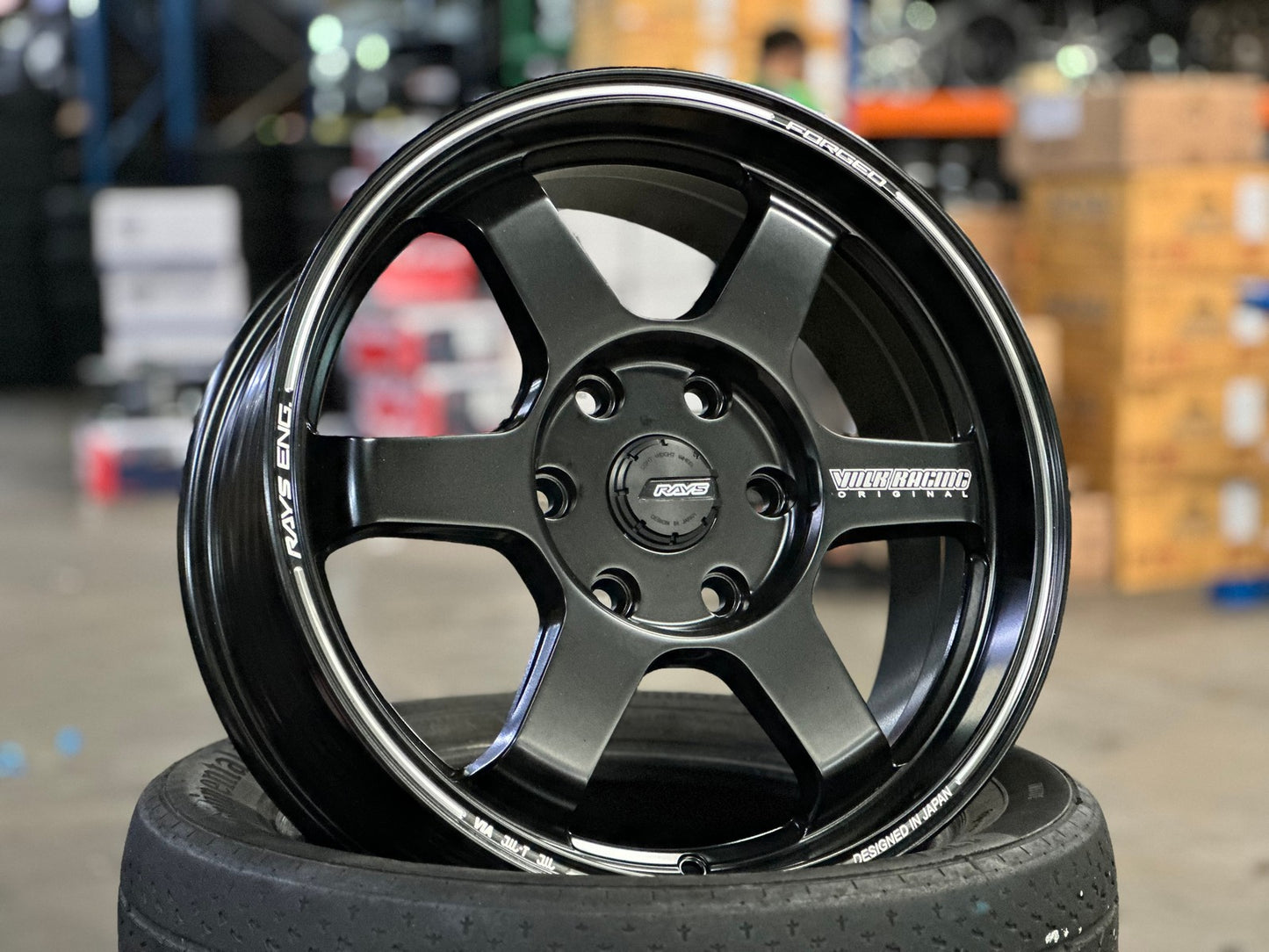 New 17X7 ET35 TE37 Design Ultra Rim (4 wheel) Matt Black 6X130