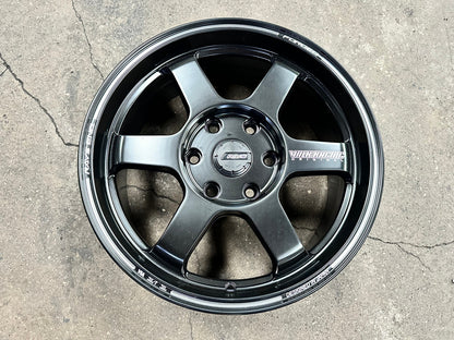 New 17X7 ET35 TE37 Design Ultra Rim (4 wheel) Matt Black 6X130