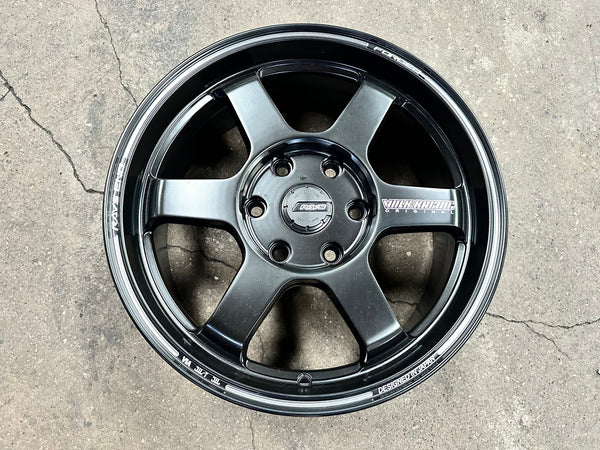 New 17X7 ET35 TE37 Design Ultra Rim (4 wheel) Matt Black 6X130