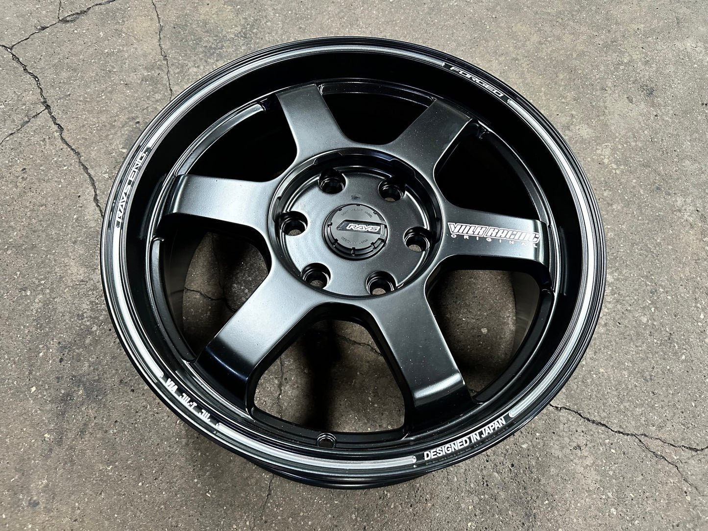New 17X7 ET35 TE37 Design Ultra Rim (4 wheel) Matt Black 6X130