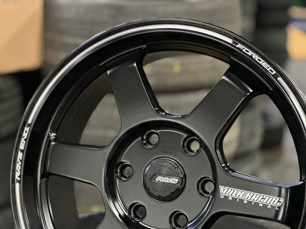 New 17X7 ET35 TE37 Design Ultra Rim (4 wheel) Matt Black 6X130