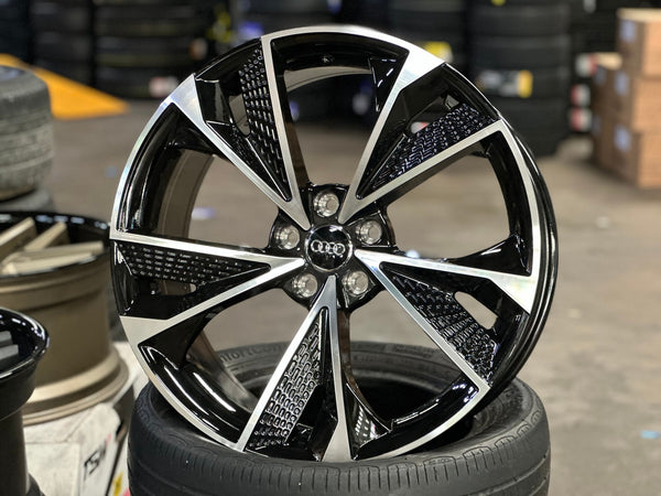 New 20X9 ET30 Audi Design Rim (4 wheel) Gloss Black PF 5X112