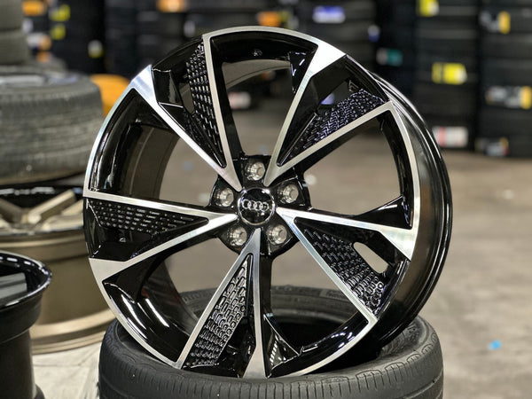 New 20X9 ET30 Audi Design Rim (4 wheel) Gloss Black PF 5X112