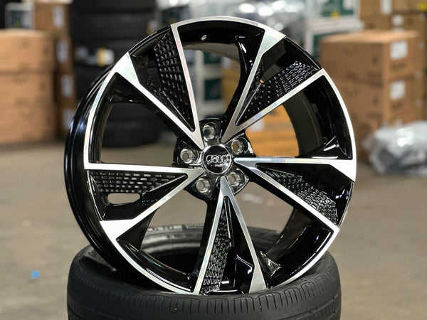 New 20X9 ET30 Audi Design Rim (4 wheel) Gloss Black PF 5X112