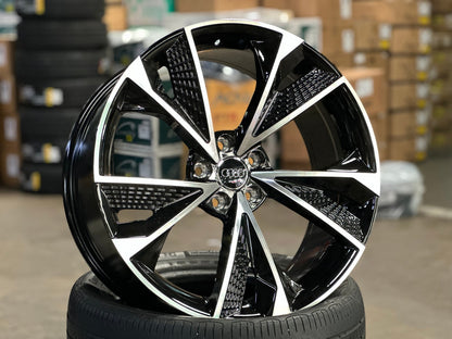 New 20X9 ET30 Audi Design Rim (4 wheel) Gloss Black PF 5X112