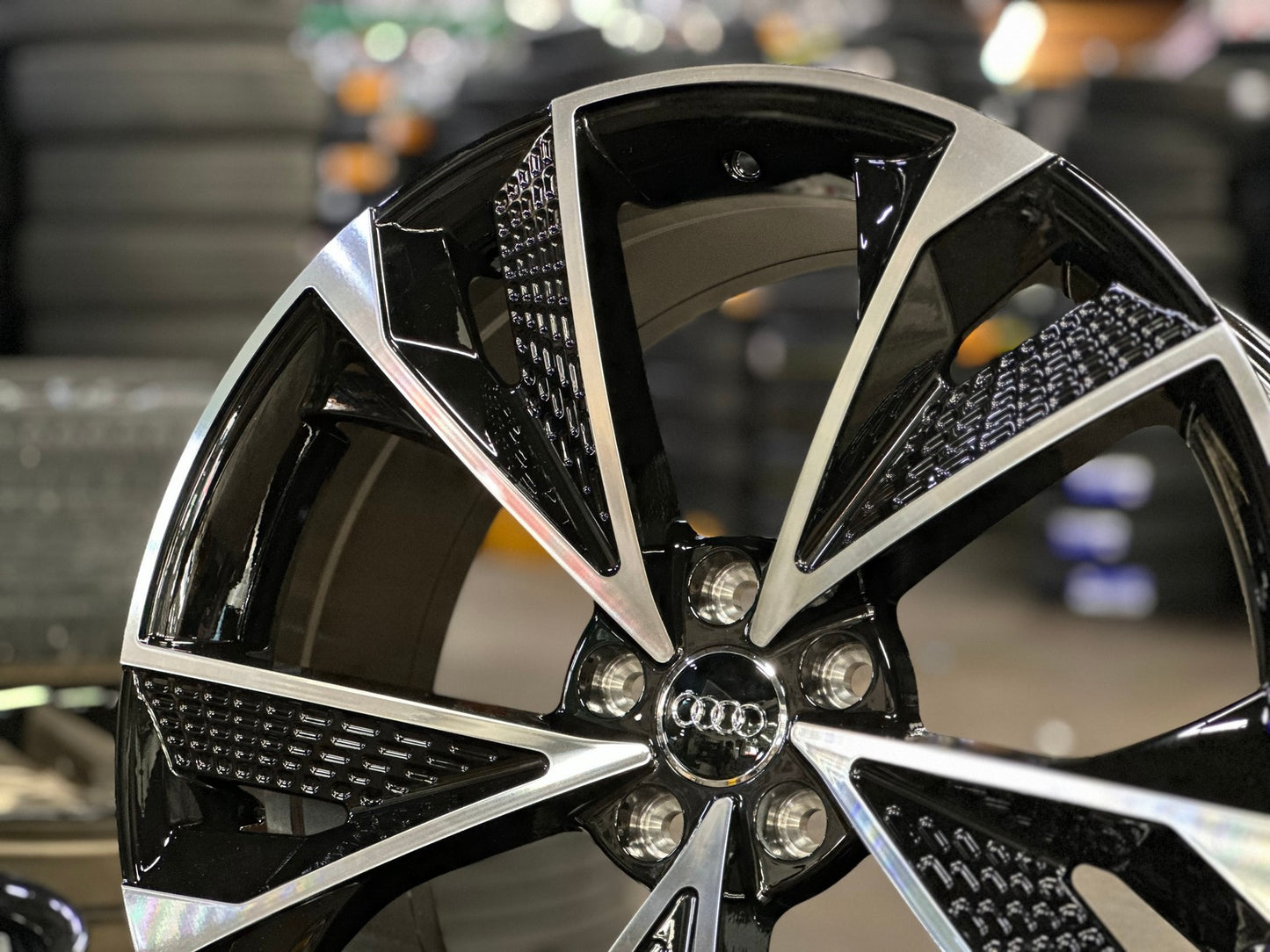 New 20X9 ET30 Audi Design Rim (4 wheel) Gloss Black PF 5X112