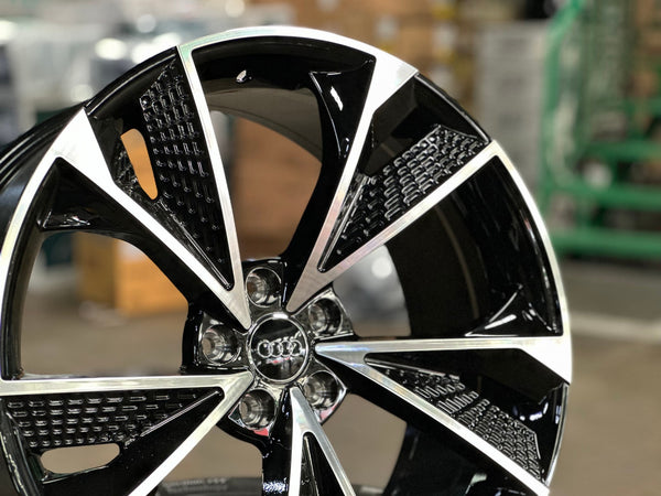 New 20X9 ET30 Audi Design Rim (4 wheel) Gloss Black PF 5X112